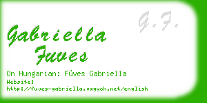 gabriella fuves business card