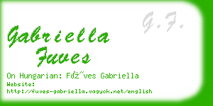 gabriella fuves business card